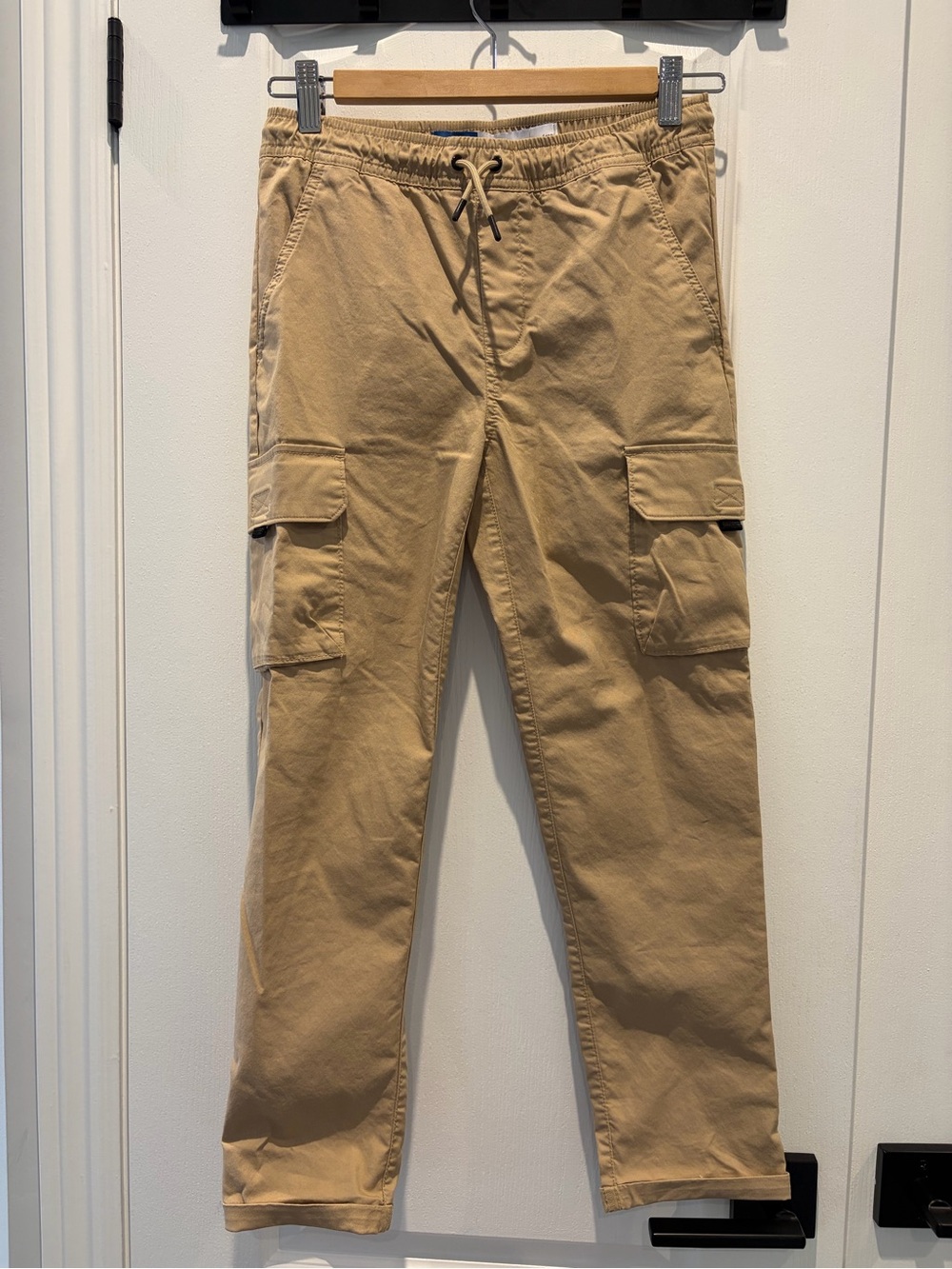 Boys Cargo Drawstring Pants - Khaki